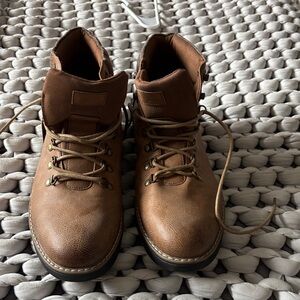 Vostey Tan Leather Men's Boots